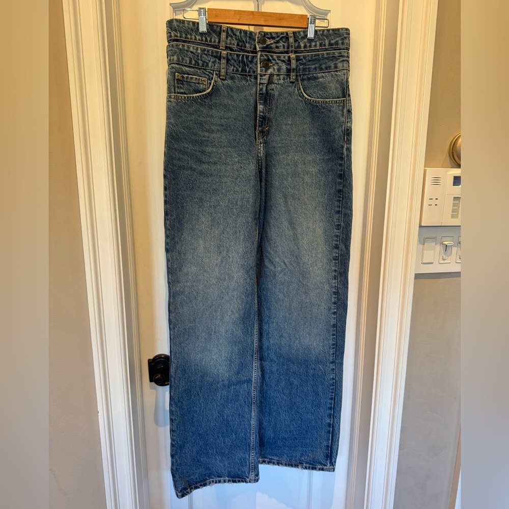 Mango High-Waist Wide Leg Jeans | Size 8 (EUR 40)